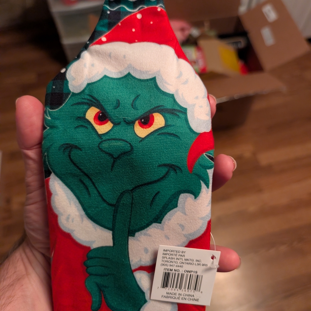 Grinch Christmas Wine  Bottle Cover
